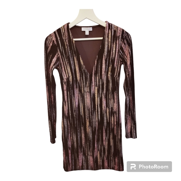 NWOT ASOS Topshop Glitter Velvet Mini Dress - Picture 4 of 7